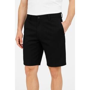 Burnside Black Belt‎ Loops Button Closure Side Pockets Chino Shorts Size 38